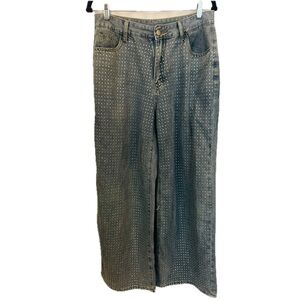 Forever 21 Rhinestone Studded Denim Jeans